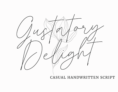 Gustatory Delight Single Line Font