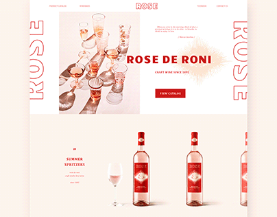 Wine Brand & Packaging Design by Sher. Landing page