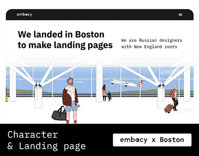 Embacy x Boston. Character & Landing Page