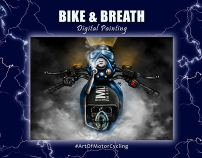 "BIKE & BREATH", Digital Artwork, Painting