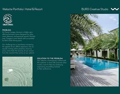 Chesa Canggu | Website UI Design | Hotel Resort