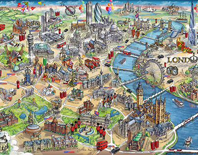Illustrated Map of London