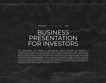 Business presentation | Бизнес презентация
