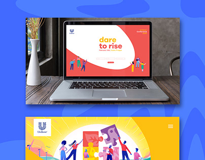 Fancy Design of website for Unilever event.