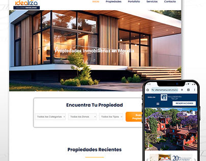 Sitio Web Idealiza Inmobiliaria