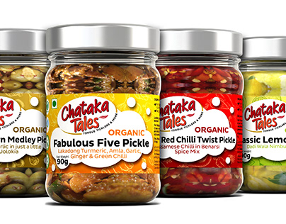 Chataka Tales-labels design for pickled products