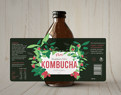 Flux Kombucha Label Design
