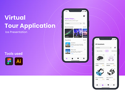 Virtual Tour Application UI design / IOS Presentation