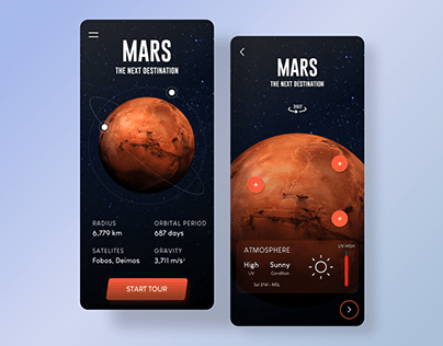 Space Browsing App UI