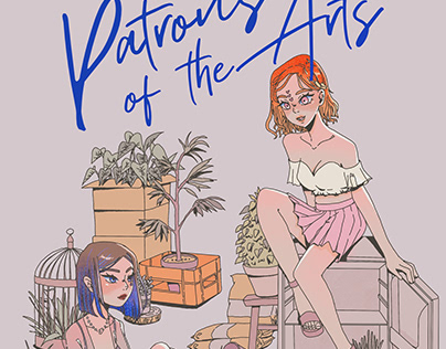 Patrons of the Arts poster illustration