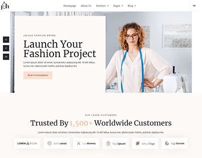 Fashion Designer website design