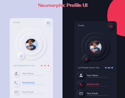 Neumorphic Profile UI