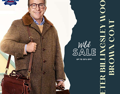 Peter Billingsley Wool Brown Coat