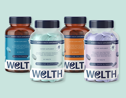 Welth Women's Supplements | Branding & Packaging Design