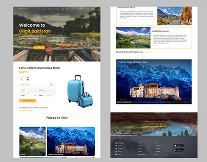 Travel website UIUX Design