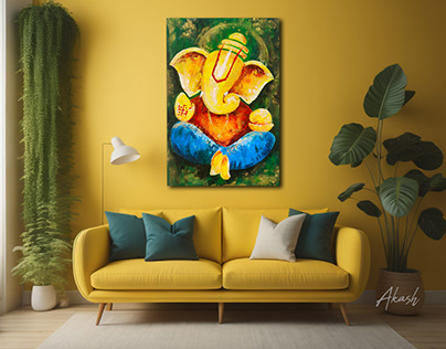 Acrylic Painting Ganesha