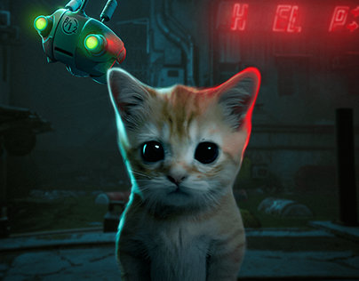 Project CATMEMES in-game Stray / Digital arts