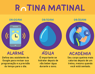 Rotina Matinal / Infográfico / Portifólio