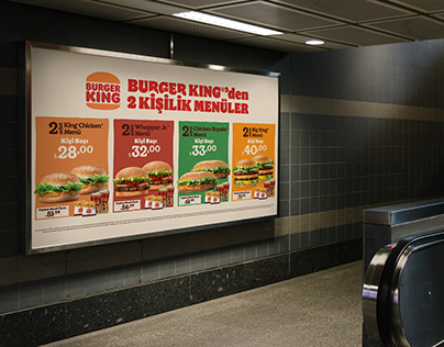 Burger King 2 Kişilik Menüler Kampanya Tasarımı