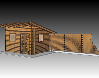Simple wooden house