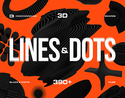 Design Assets: Lines & Dots 3D Shapes