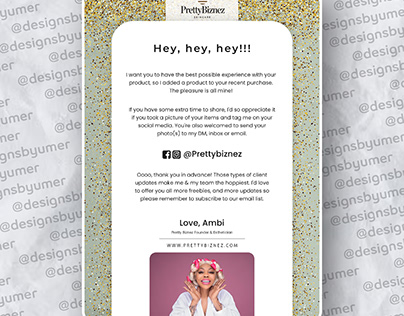 Product Delivery Letter Design