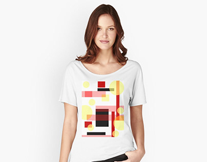 Suprematism Red Abstract Composition T-Shirt
