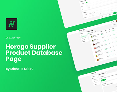 UX Case Study: Horego Supplier Product Database (2022)