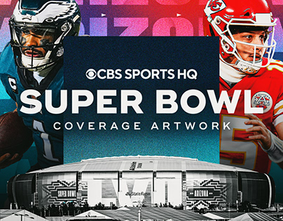 CBS Sports Super Bowl LVII Coverage Artwork