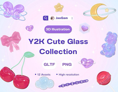 Y2K 3D Cute Glass Collection