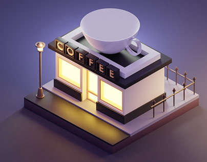 Isometric Coffee Shop