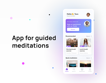 App for guided meditations - UI /UX