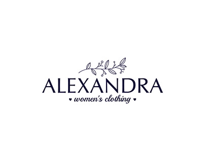 Logo design for Alexandra women's clothing.