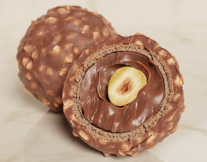3D product rendering | Ferrero Rocher Chocolates