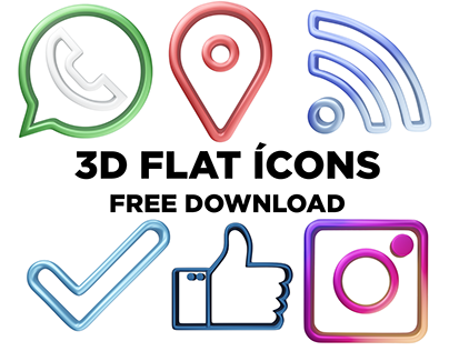 3d Flat Icons