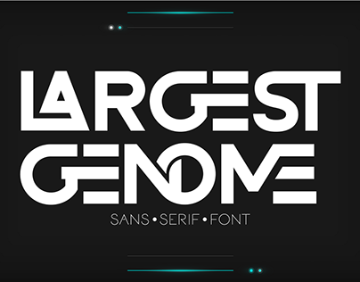 Free Font - Largest Genome - Ligature Font