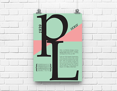 Introducing a typeface (Palatino Linotype)