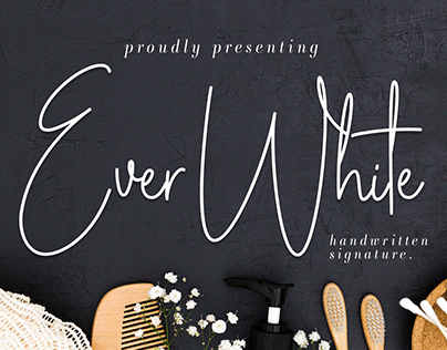 Project thumbnail - Ever White Font