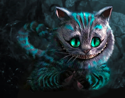 Cheshire Cat Optical Illusion Lamp