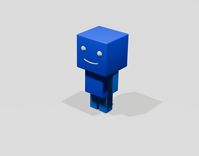 3D Cube Boy Animation (Blender 3D)