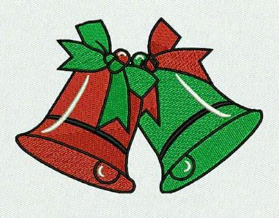 JINGLING CHRISTMAS BELLS EMBROIDERY DESIGN