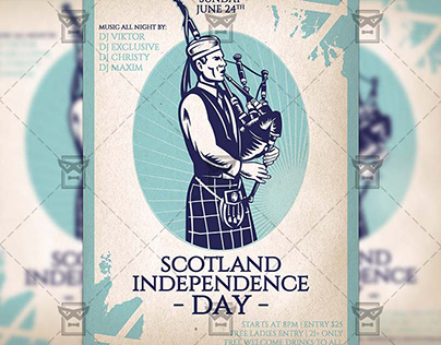 Independence Day of Scotland - Seasonal A5 Template