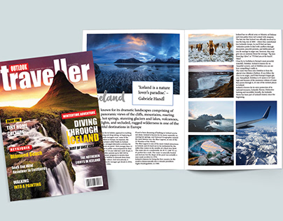 Travellers outlook Magazine cover and layout