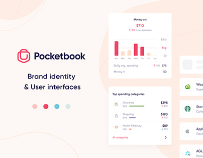 Pocketbook 2.0 Fintech - Brand identity & UI