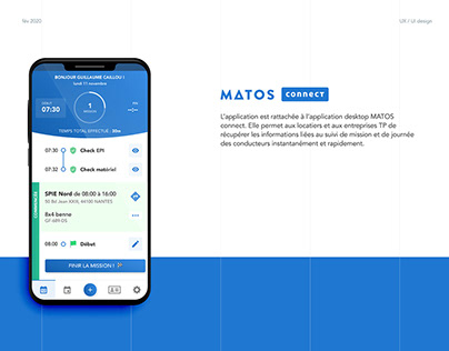 MATOS connect - Application mobile UX/UI