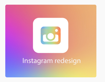 Instagram redesign app for iOS