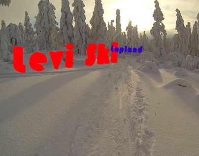 Levi ski.3D text place into video.