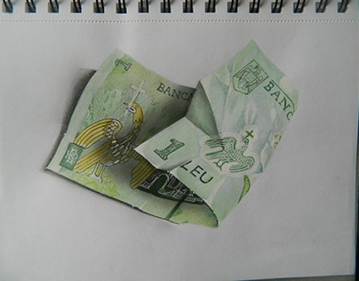 Romanian money -Traditional drawing
