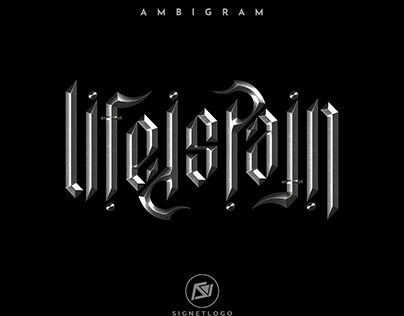 Life is Pain : Ambigram Metal Logo