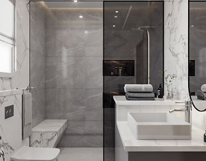 Assiut Apartment Project - Master Bathroom